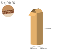 Pudełko z tektury 5-warstwowej 140x140x530 - Klapowe Fefco 201
