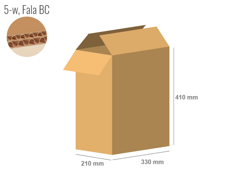 Pudełko z tektury 5-warstwowej 330x210x410 - Klapowe Fefco 201