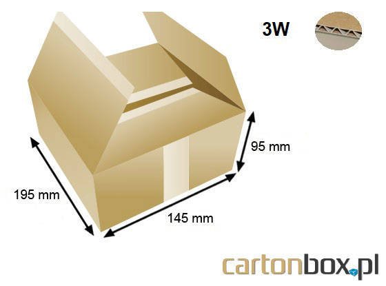 Pudełko kartonowe 195x145x95 - Klapowe - Wysyłka w 72h Box