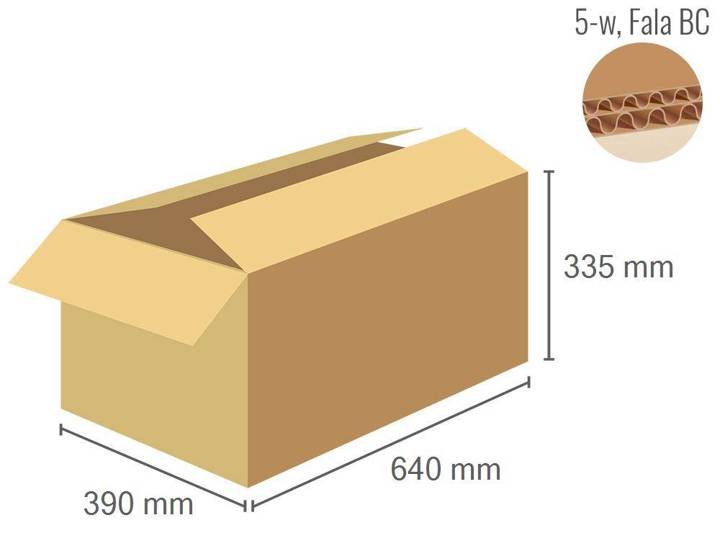 Pudełko kartonowe 640x390x335 - Klapowe (Fefco 201) - Tektura 5-warstwowa (5w)