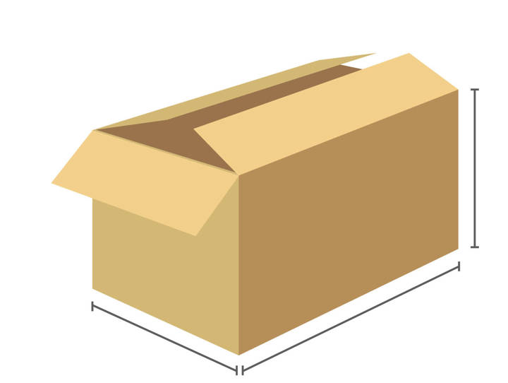 Pudełko kartonowe FEFCO 201 ★ zdefiniuj rozmiar wewnętrzny pudełka