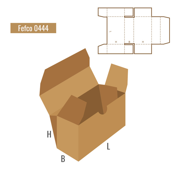 Pudełko klapowe - FEFCO 444