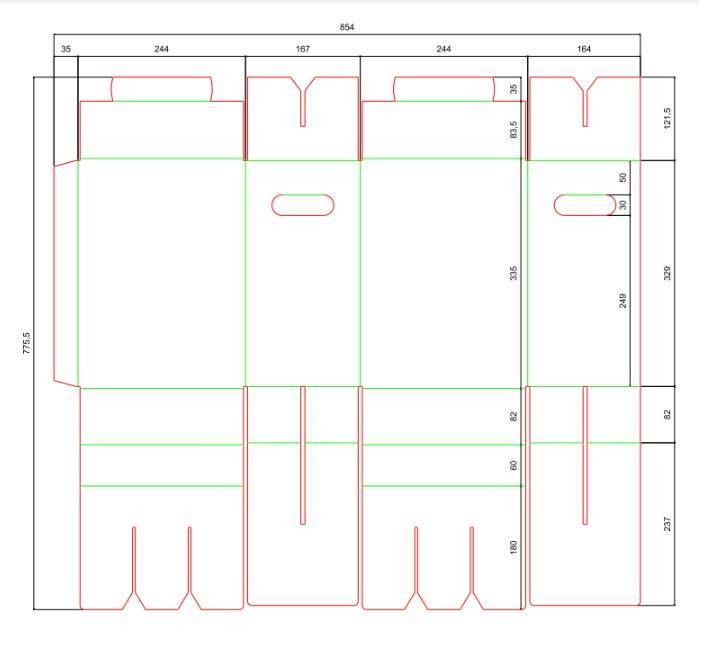 Pudełko transportowe na wino z tektury 3W 250x165x325 mm